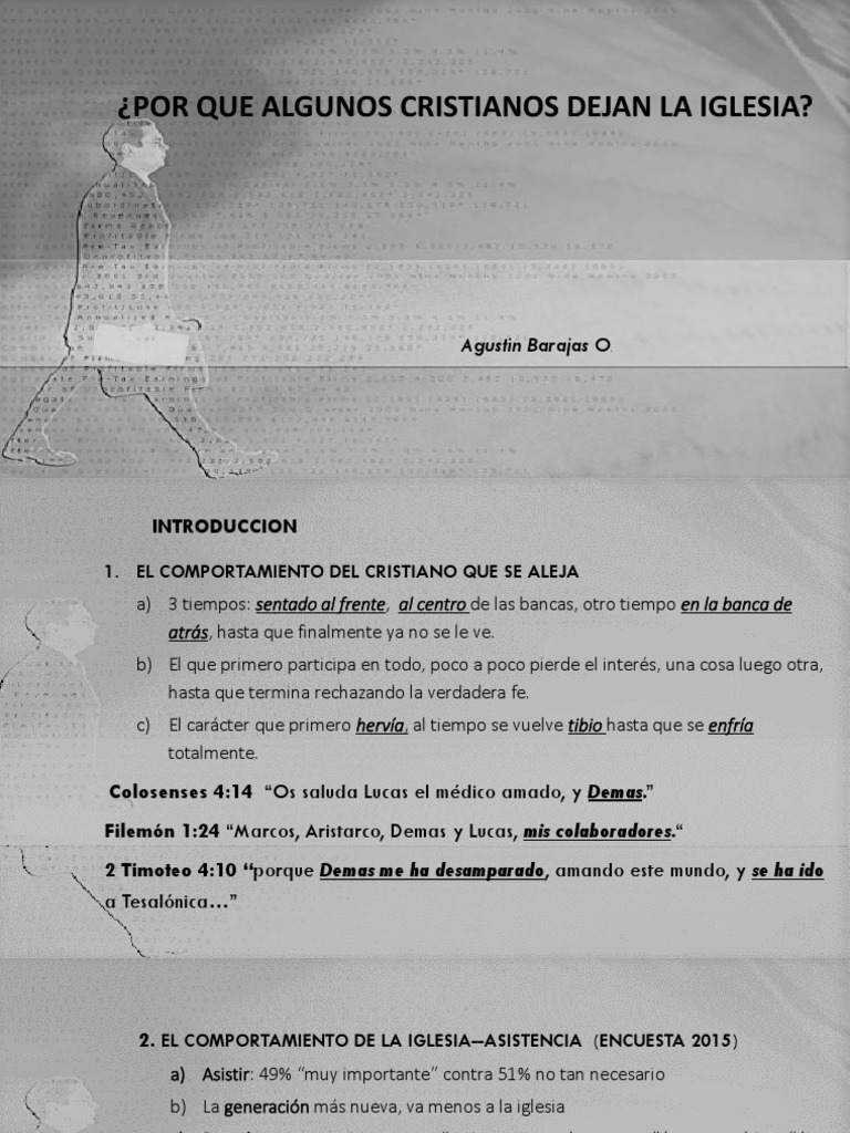 Por Que El Cristiano Deja La Iglesia | PDF | Jesús | Contenido bíblico