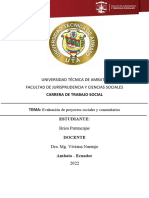 Evaluación de proyectos sociales y comunitarios