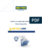 Uputstvo Za Registraciju - Za Dobavljace - Metro Link