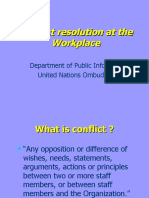 Conflict Resolution at The Workplace