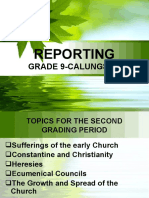 Reporting: Grade 9-Calungsod