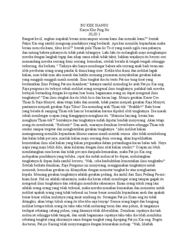 Bu Kek Siansu 3 | PDF | Fiksi Misteri, Thriller, & Kejahatan | Dewasa Muda