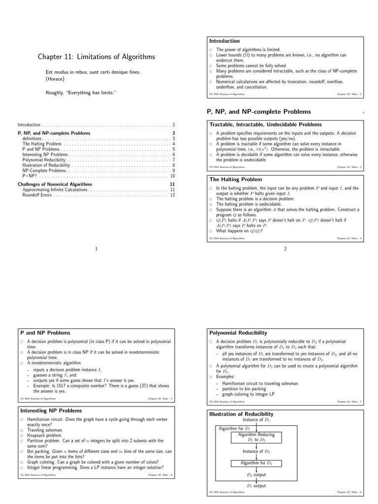 Algorithm Limitations Explained | PDF