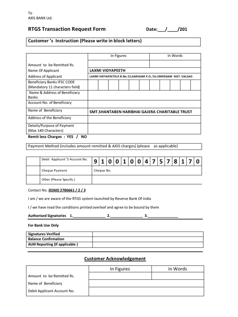 cbdt e-payment request form axis bank