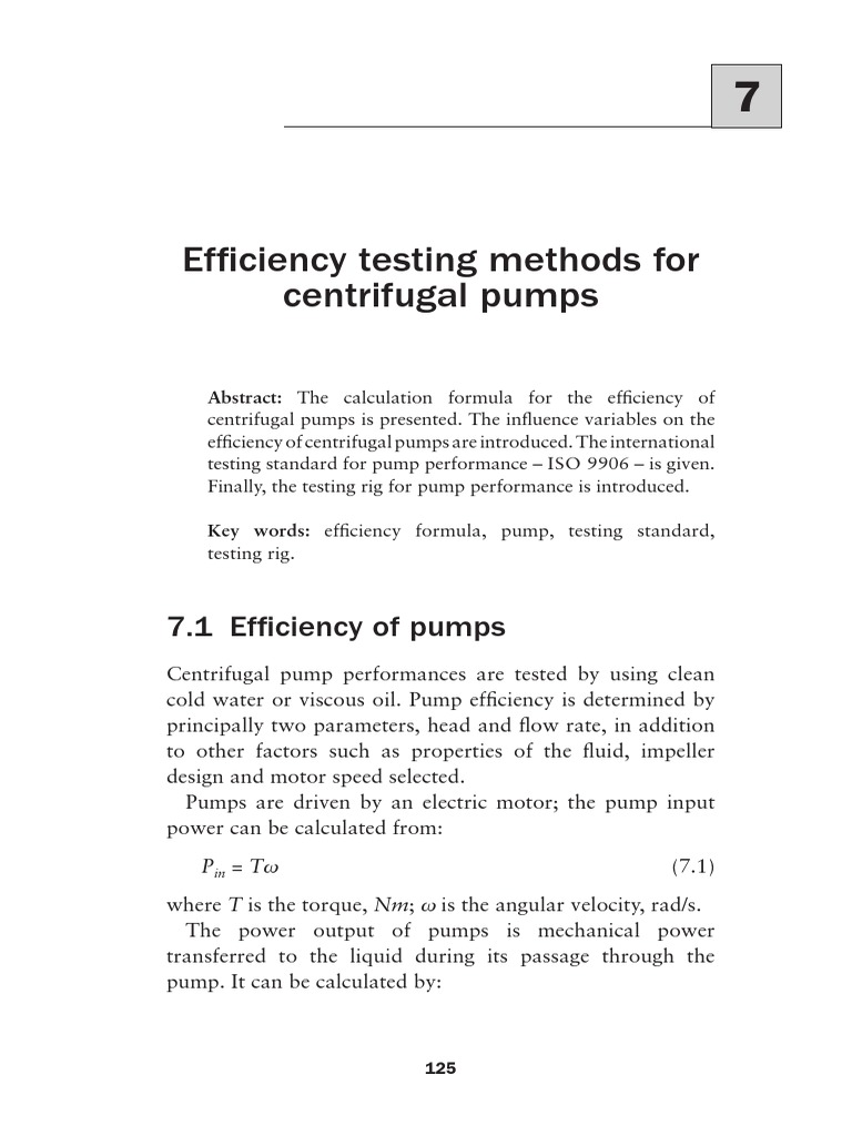 Centrifugal Pump Efficiency Guide | PDF | Pump | Power (Physics)