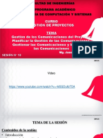 Semana 13 - Gestión de Las Comunicaciones Del Proyecto, Planificar La Gestión, Gestionar Las Comunicaciones y Monitorear Las Comunicaciones