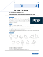 Math Test - No Calculator: 25 Minutes, 20 Questions