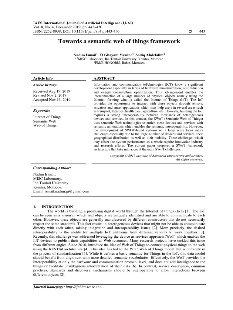 Towards a semantic web of things framework pdf internet of things