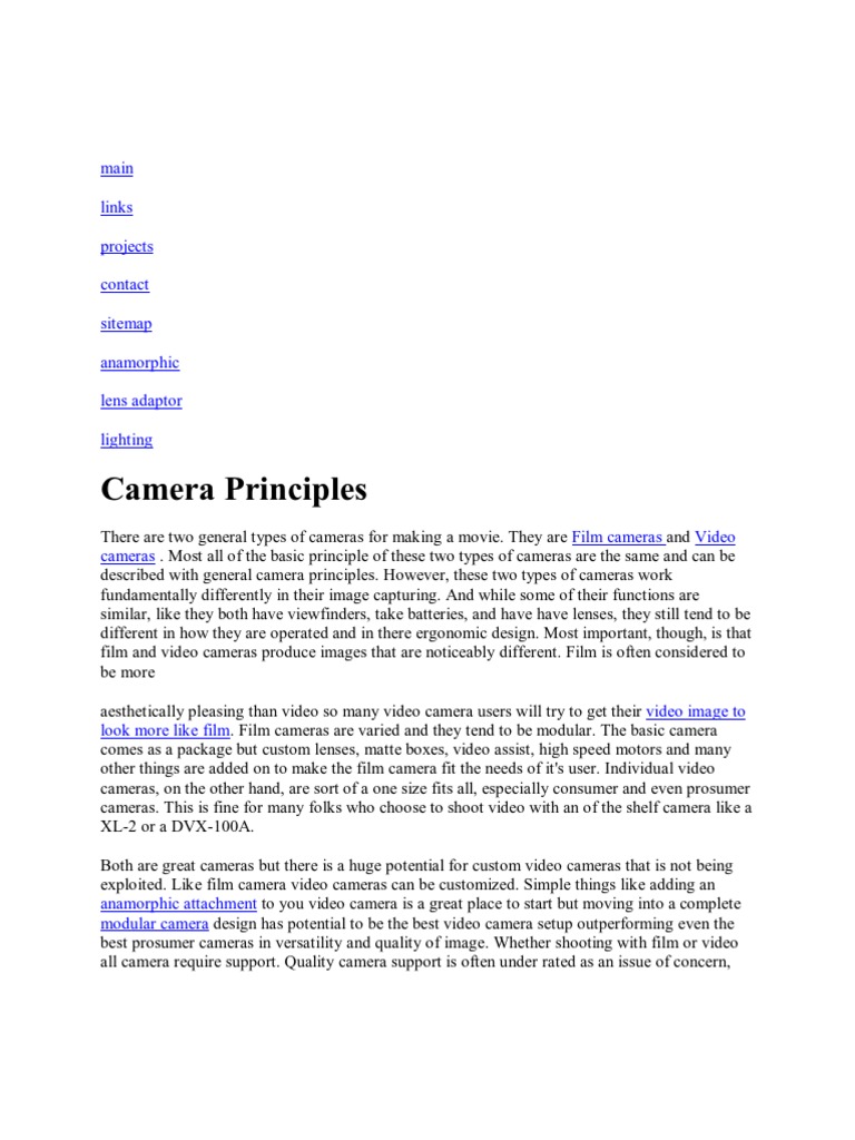 Camera | PDF | Camera | Camera Lens