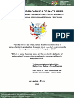 "Efecto Del Uso de Cinco Planes de Alimentación Sobre El