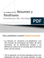 Citación Resumen y Parafraseo - Pptxsubir Plataforma