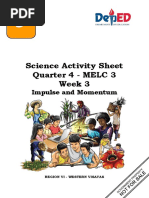 Science Activity Sheet Quarter 4 - MELC 3 Week 3: Impulse and Momentum