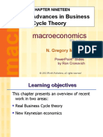 Advances in Business Cycle Theory: Macroeconomics