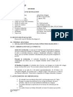 Informe Psicológico Niño 8 Años