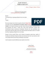 Surat Permohonan Pemeriksaan Dan Pembahasan PERTEK AIR LIMBAH