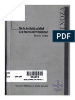 Balibar Etienne Spinoza de La Individualidad A La Transindividualidad