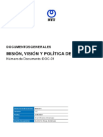 Chile Mision Vision y Politica de Calidad