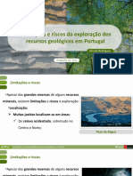 Limitações e Riscos Da Exploração de Recursos Geológicos em Portugal