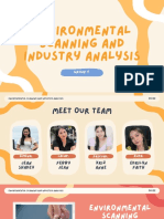 Environmental Scanning and Industry Analysis: Group 1