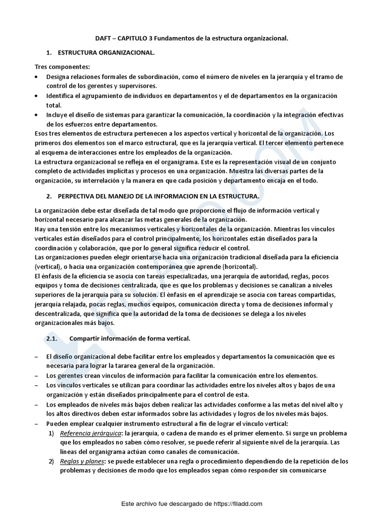 Fundamentos de la Estructura Organizacional | PDF | Outsourcing | Toma ...