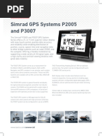 Simrad GPS Systems P2005 and P3007: Commercial