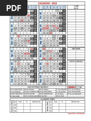 2022 Calendar