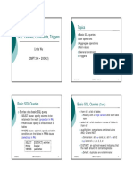 SQL: Queries, Constraints, Triggers: Topics