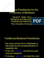 Alternative Feedstocks For The Production of Biodiesel