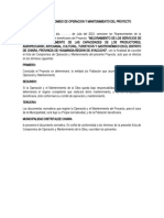 Acta de Compromiso de Operacion y Mantenimiento Del Proyecto