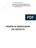 Padrón de Beneficiarios Del Proyecto