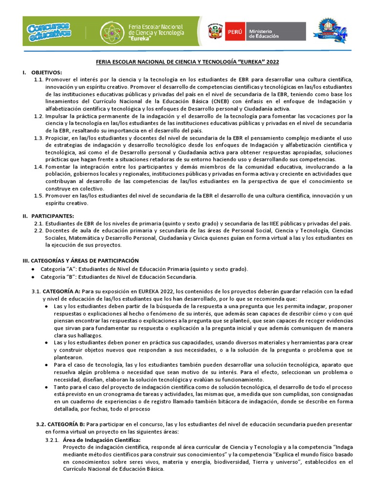 Bases Eureka.2022 PDF Hipótesis Diseño
