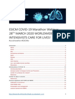 ESICM COVID-19 Marathon Webinar: Intensivists Care for Lives Worldwide