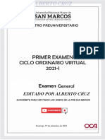 1er Examen Pre San Marcos Ciclo Ordinario 2021-I