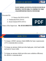 A Millimeter Wave Mimo Antenna With Four Way Broadband Feeding Network To Improve The Gain and Bandwidth For 5G Systems