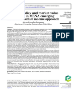 Dividend Policy and Market Value of Banks in MENA Emerging Markets: Residual Income Approach