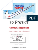 F5 Physics: Chapter 3: Electricity