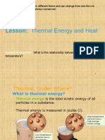 Lesson: Thermal Energy and Heat: Big Idea