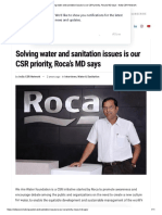 Solvingwater and Sanitation Issues Is Our CSR Priority