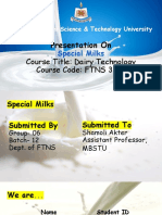 Presentation On: Course Title: Dairy Technology Course Code: FTNS 3201