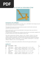 How To Build An Adirondack Chair: Introduction and Cutting List