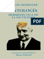 Heidegger, Martin - Ontologia. Hermeneutica de La Facticidad