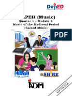 MAPEH (Music) : Quarter 1 - Module 1: Music of The Medieval Period (Sacred Music)