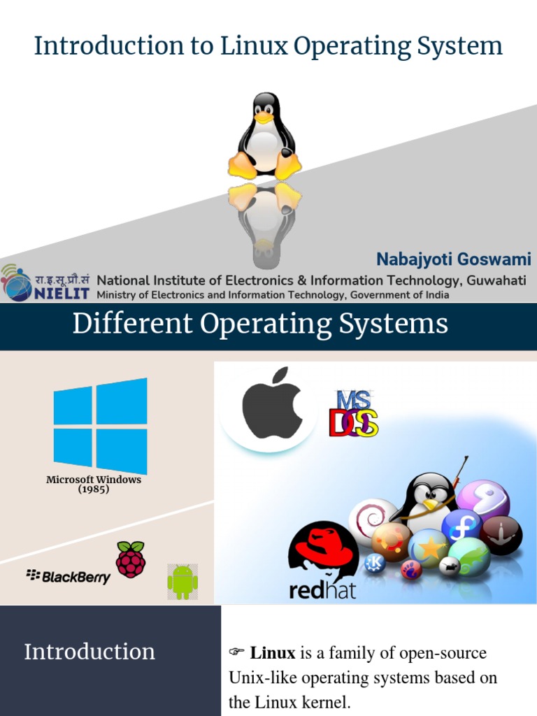 Introduction To Linux Operating System: Nabajyoti Goswami | PDF ...