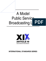 A Model Public Service Broadcasting Law: International Standards Series
