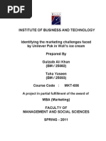 Download Identifying the marketing challenges faced by Unilever Pak in Walls ice cream by Asad Mazhar SN58222586 doc pdf