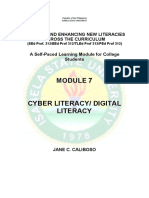 Module 7 Cyber Literacy Digital Literacy PDF