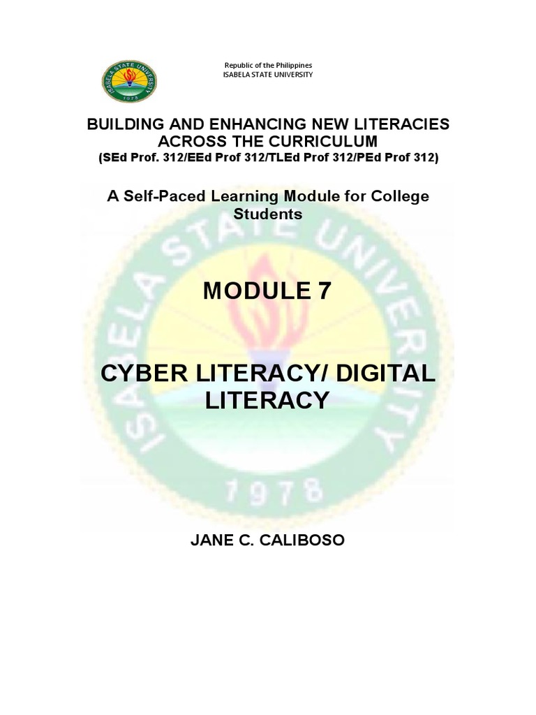 Module 7 Cyber Literacy Digital Literacy PDF | PDF | Literacy ...