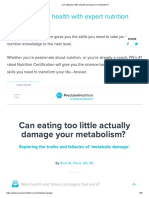 Can Eating Too Little Actually Damage Your Metabolism