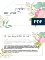 Senior Prefect For Year 7's: Why Have I Applied For The Role?