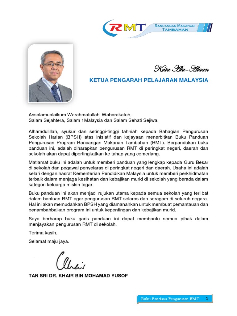 Panduan Pengurusan RMT Sekolah Rendah | PDF